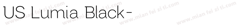 US Lumia Black字体转换
